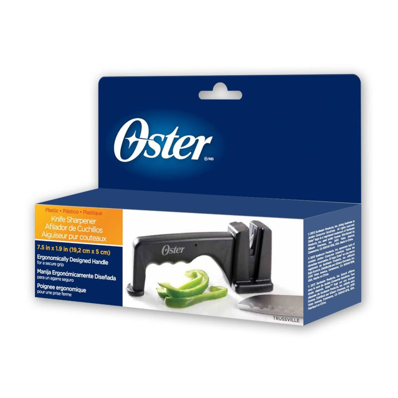 Oster Trussville 7.5" x 3.0" Knife Sharpener - Black - PP Handle - Gift Box