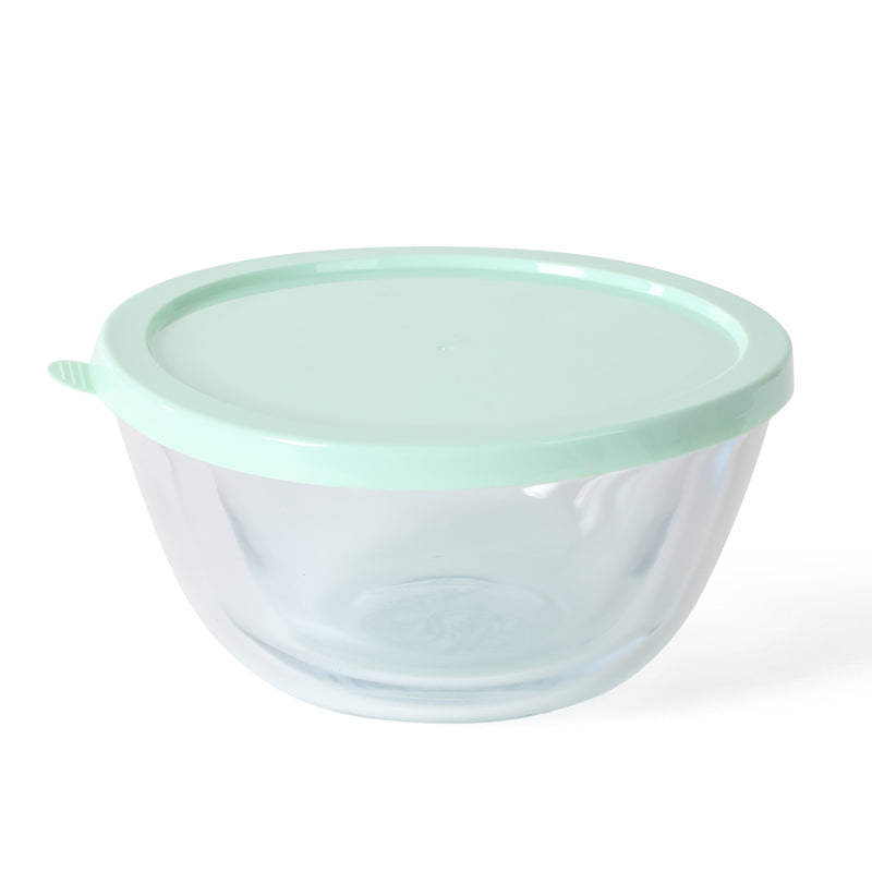 Martha Stewart Summersol 6pc Borosilicate Glass Mixing Bowls w/ PP Lids - Martha Blue - Round - Gift Box