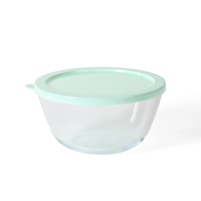 Martha Stewart Summersol 6pc Borosilicate Glass Mixing Bowls w/ PP Lids - Martha Blue - Round - Gift Box