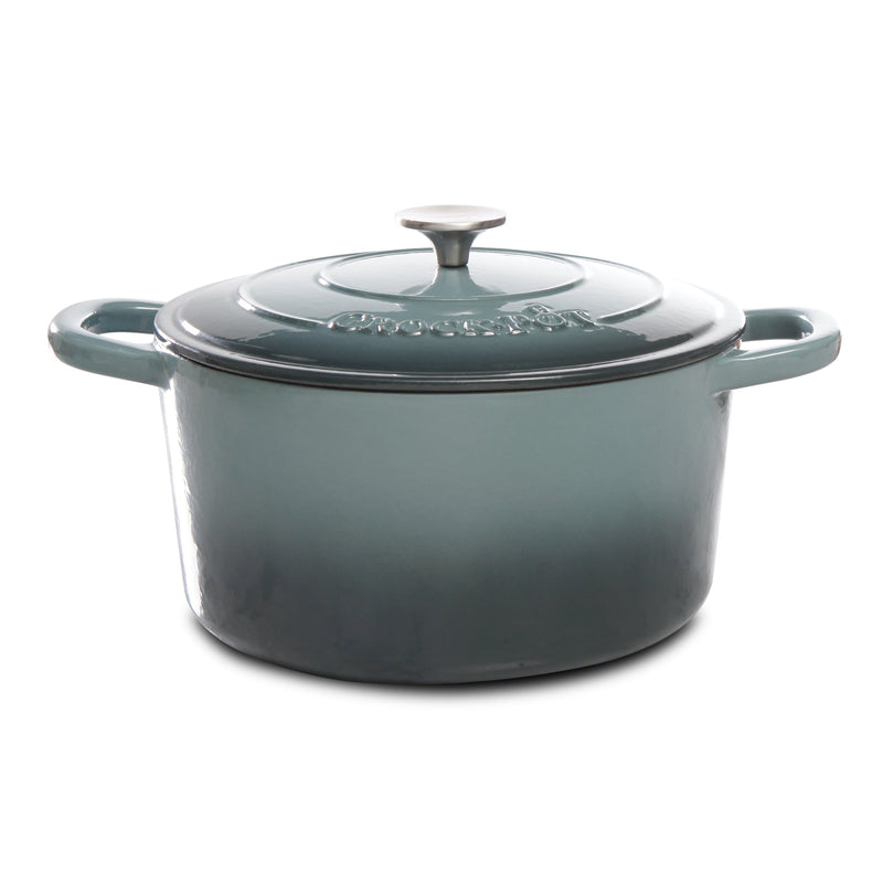 Crock-Pot Artisan 7qt Enamel Cast Iron Dutch Oven w/ Lid - Gift Box - Scarlet Red / Slate Grey / Sapphire Blue
