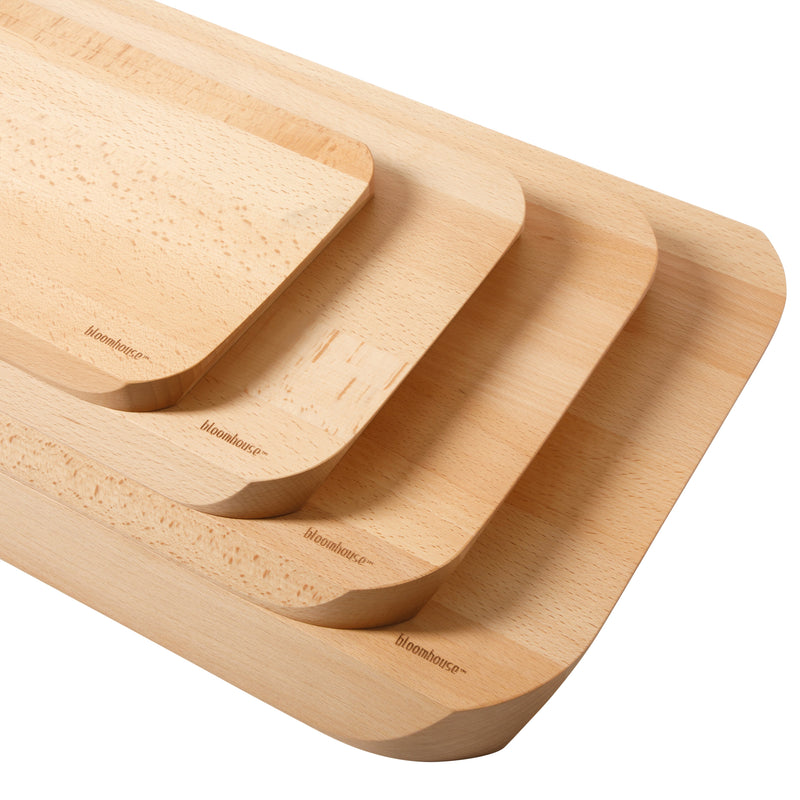 Bloomhouse Lake Como 24" Cutting Board - Oil Coated Beech Wood - Color Sleeve w/ Remailer