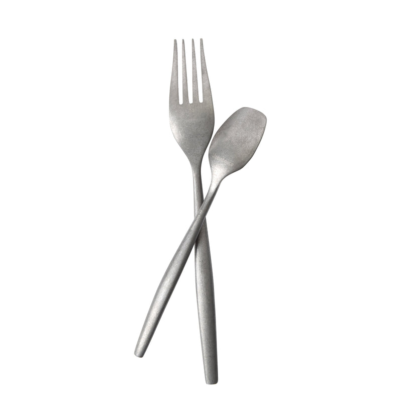 Bloomhouse 20pc Stainless Steel Flatware Set w/ Wooden Caddy - Stone Washed - Gift Box