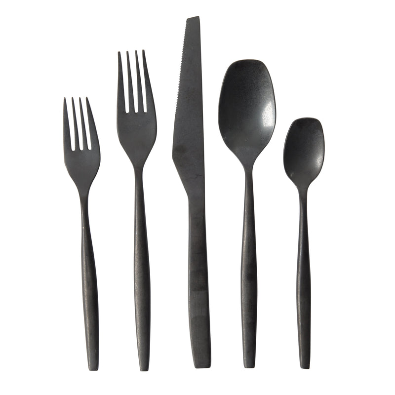 Bloomhouse 20pc Stainless Steel Flatware Set w/ Wooden Caddy - Stone Washed - Gift Box