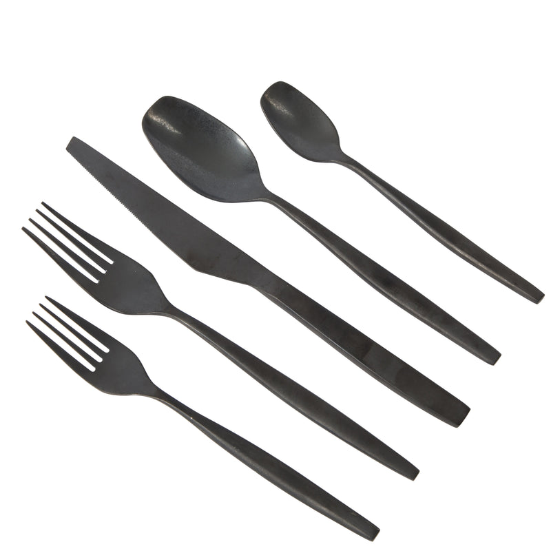 Bloomhouse 20pc Stainless Steel Flatware Set w/ Wooden Caddy - Stone Washed - Gift Box