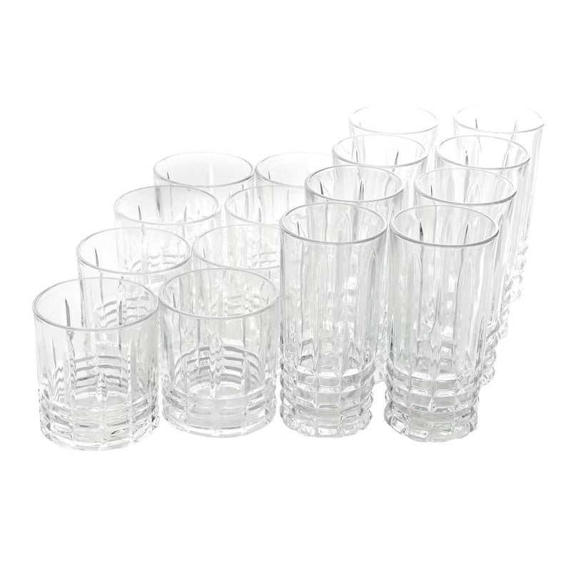 Gibson Home Jewelite 16pc Glass Tumbler & DOF Set - Clear - Gift Box