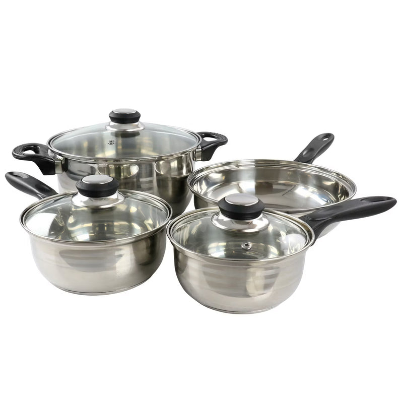 Gibson Home Lybra 7pc Stainless Steel Cookware Set - Gift Box