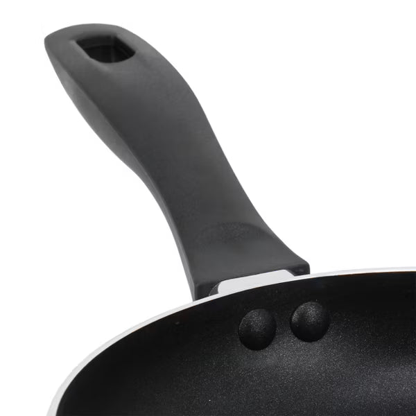 Oster Clairborne 12" Aluminum Frying Pan - Linen - Nonstick - Hammered Exterior - Bakelite Handle - Color Label