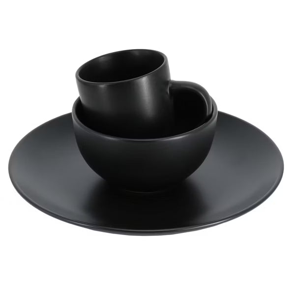 Gibson Home Everyday Plus 12pc Dinnerware Set - Semi Matte - Solid Color - Stoneware - Gift Box
