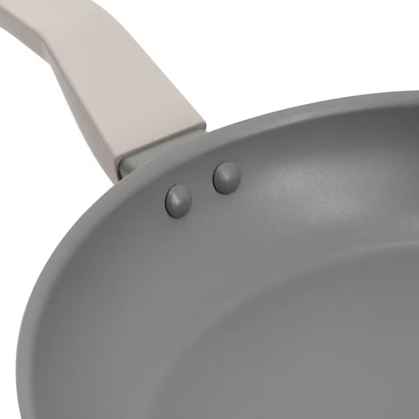 Oster Ambrose Forged 12" Aluminum Frying Pan - Taupe - Nonstick - Induction Base - Soft Touch Handle - Color Sleeve