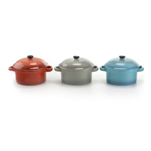 Crock-Pot Pembury 9.6oz Casserole w/ Lid in PDQ - 3 Assorted Colors - Solid Color - Stoneware - PDQ