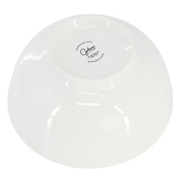 Gibson Home Great Essentials 2pc 6.9" Noodle Bowl Set - White - Fine Ceramic - 4 Way Color Sleeve
