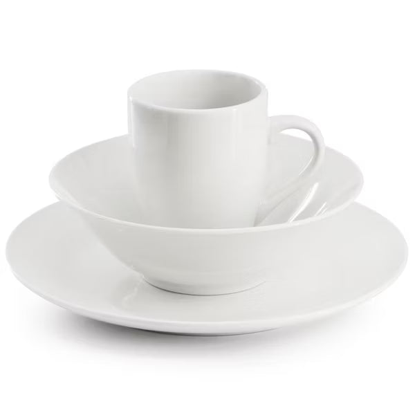 Gibson Home Wintercap 12pc Dinnerware Set - White - Coupe Shape - Fine Ceramic - Gift Box