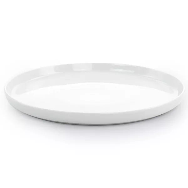 Gibson Home White Deco 16pc Double Bowl Dinnerware Set - White - Fine Ceramic - Gift Box