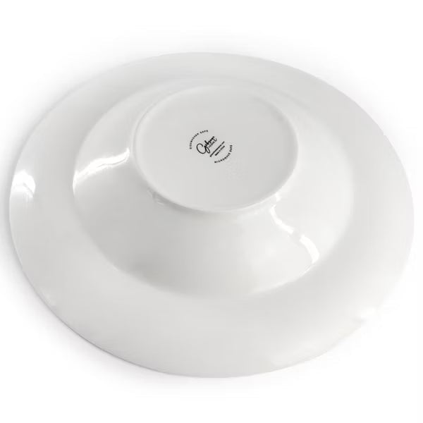 Gibson Home Great Essentials 2pc 10.5" Entree Bowl Set - White - Fine Ceramic - 4-Way Color Sleeve