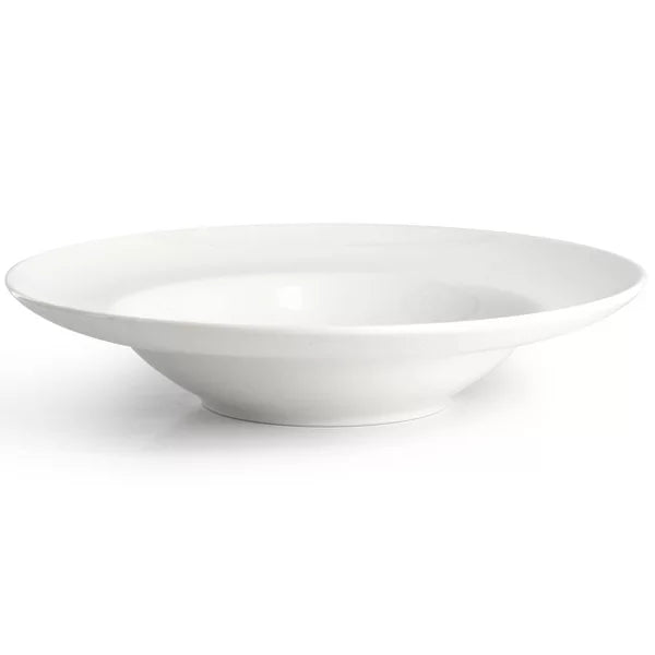 Gibson Home Great Essentials 2pc 10.5" Entree Bowl Set - White - Fine Ceramic - 4-Way Color Sleeve