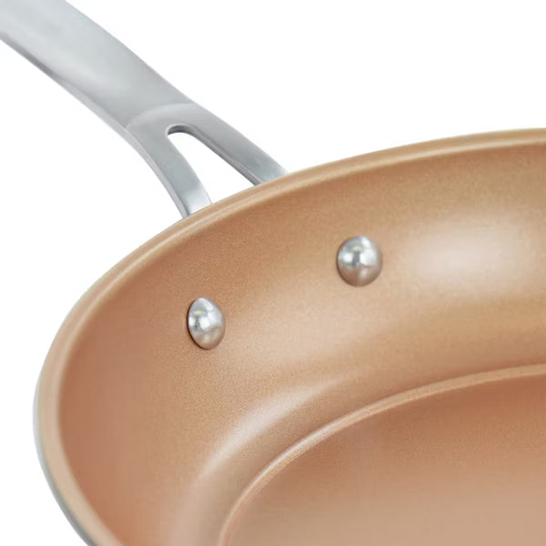Gibson Home Chestnut 2pc 9.5" & 8" Carbon Steel Non-Stick Frying Pan - Open Stock w/ Shrink Wrap