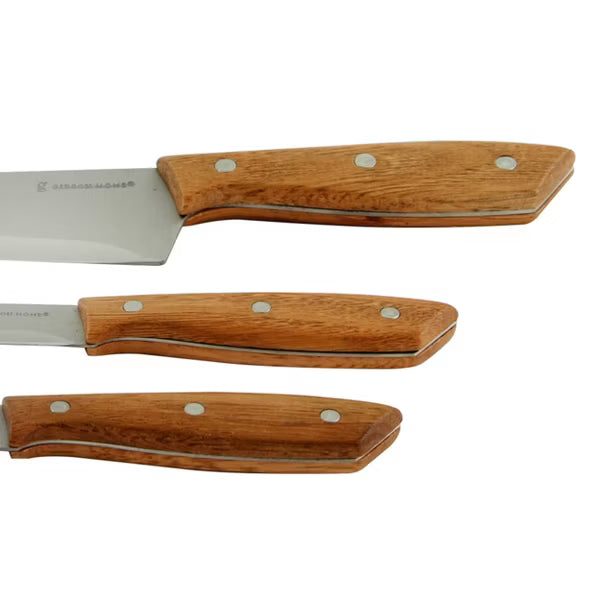 Gibson Home Seward 3pc Stainless Steel Cutlery Set - Clam Pack
