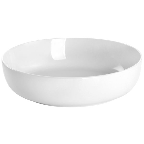 Gibson Home Avisala 12pc Double Bowl Dinnerware Set - Solid Color (White) - Fine Ceramic - Gift Box