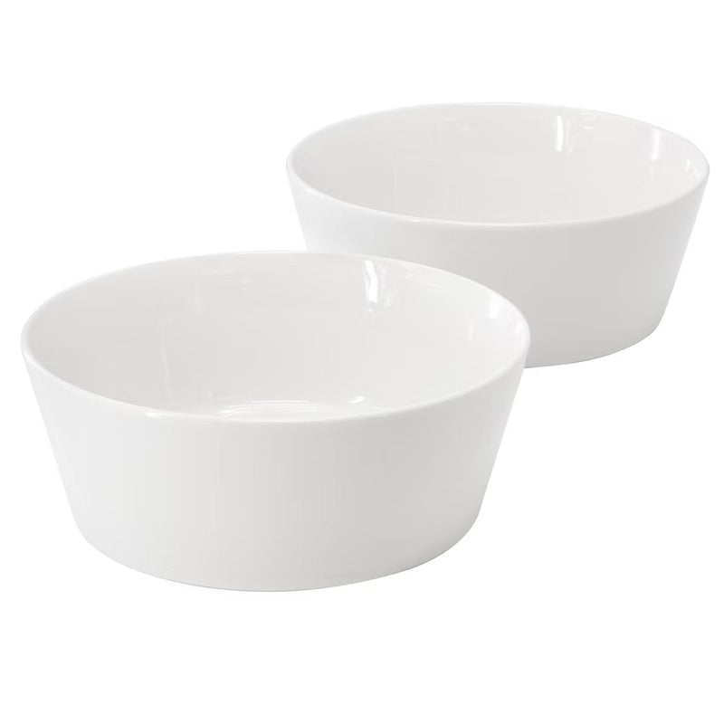 Gibson Home Great Essentials 2pc 6.75" Side Bowl Set - White - 4 Way Color Sleeve