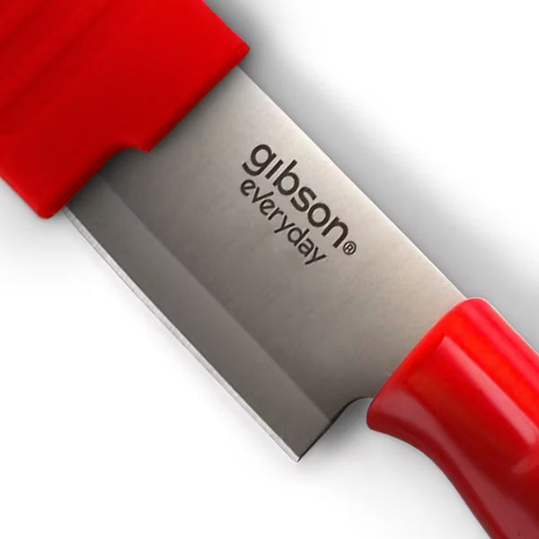 Gibson Home Grantville 6" Stainless Steel Santoku Knife w/ Sheath - 4 Assorted Colors - PVC Tube