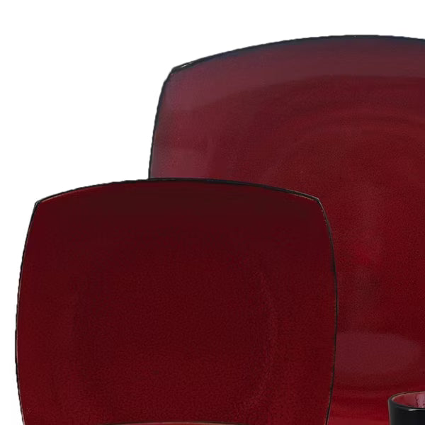 Soho Lounge 16pc Dinnerware Set - Soft Square - Reactive - Stoneware - GBX