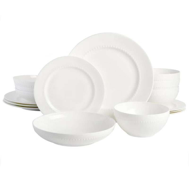 Gibson Elite Beam 16pc Bone China Dinnerware Set - Brown Box