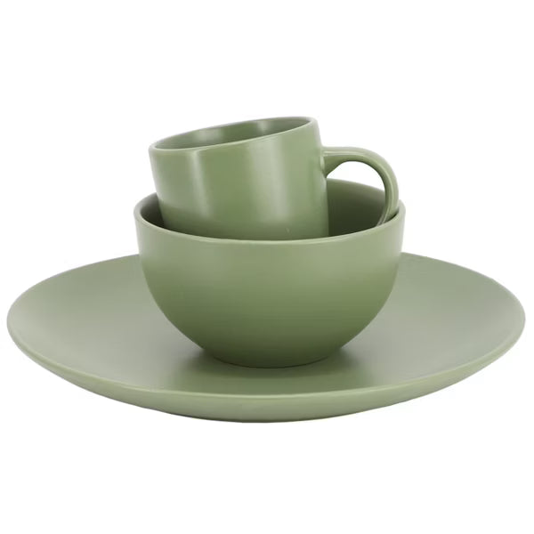 Gibson Home Everyday Plus 12pc Dinnerware Set - Semi Matte - Solid Color - Stoneware - Gift Box