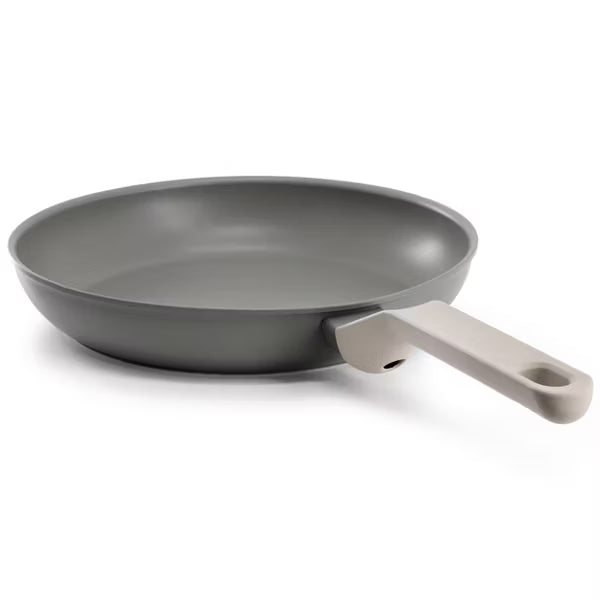 Oster Ambrose Forged 12" Aluminum Frying Pan - Taupe - Nonstick - Induction Base - Soft Touch Handle - Color Sleeve