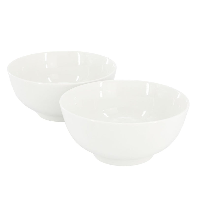Gibson Home Great Essentials 2pc 6.9" Noodle Bowl Set - White - Fine Ceramic - 4 Way Color Sleeve