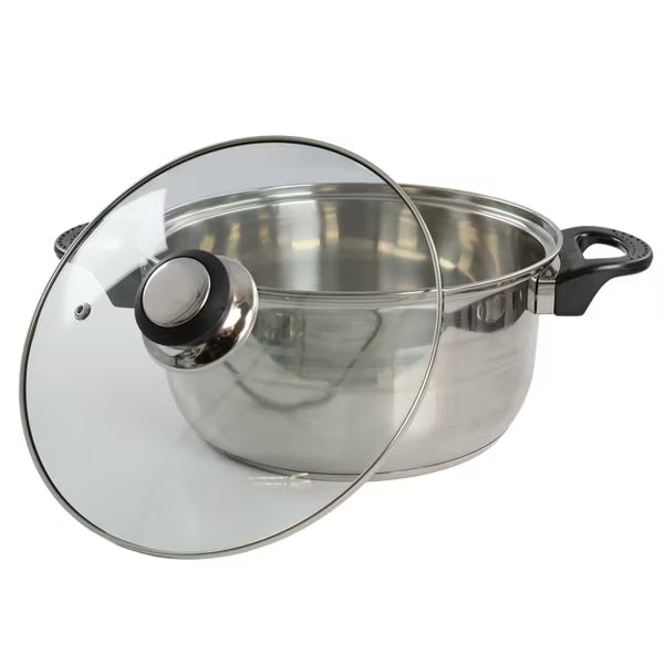 Gibson Home Lybra 7pc Stainless Steel Cookware Set - Gift Box