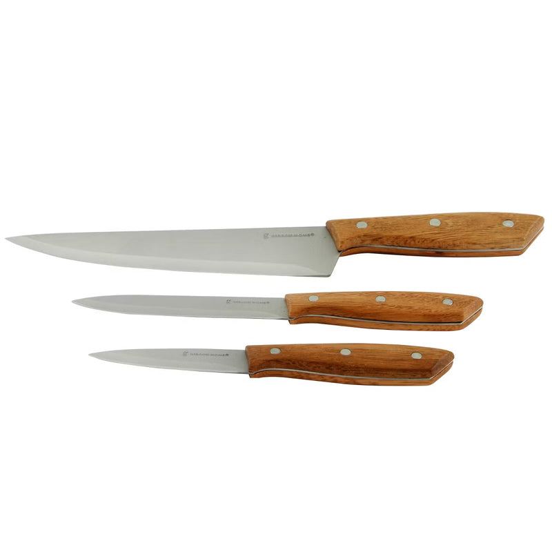 Gibson Home Seward 3pc Stainless Steel Cutlery Set - Clam Pack