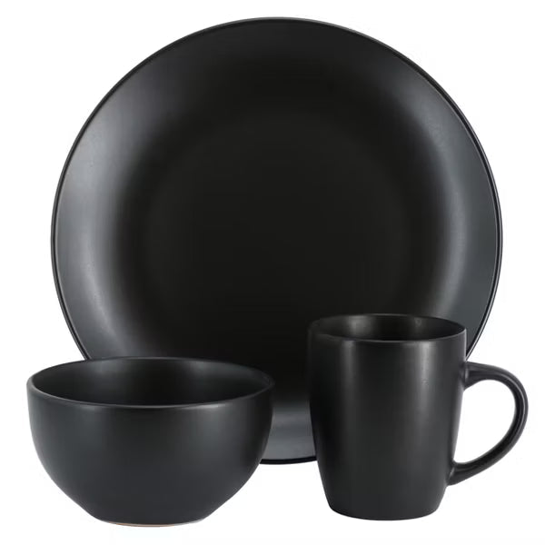 Gibson Home Everyday Plus 12pc Dinnerware Set - Semi Matte - Solid Color - Stoneware - Gift Box