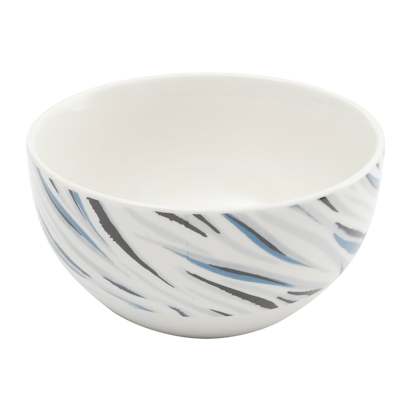 Gibson Home Print Blue 16pc Porcelain Dinnerware Set - Gift Box