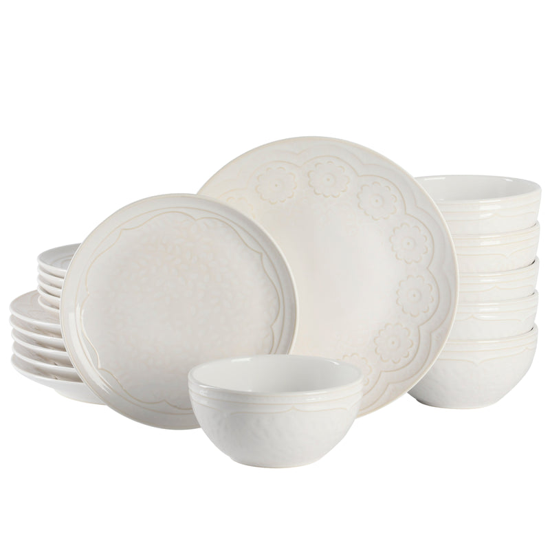 Gibson Elite Alemany 18pc Porcelain Dinnerware Set - Factory Remailer