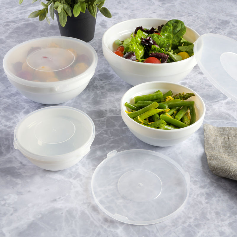 Gibson Home Ultra White Shadow 36pc Dinnerware Combo Set - Service for 6 - White - Opal Tempered Glass - Gift Box