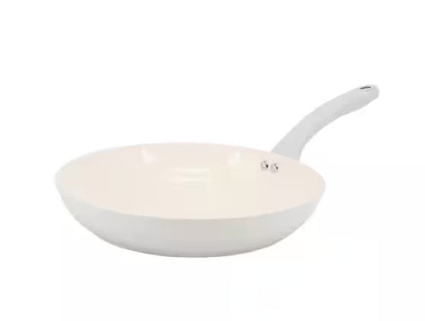 Martha Stewart Rexford 9.5" Forged Aluminum Frying Pan - Ceramic Nonstick Interior - Induction Base - Soft Touch Handle - Color Label