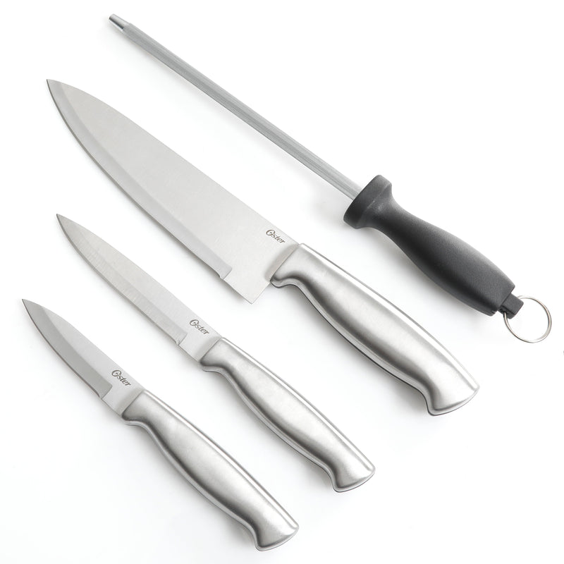 Oster Baldwyn 4pc Stainless Steel Cutlery Set - Sandwich Handle - Clam Pack