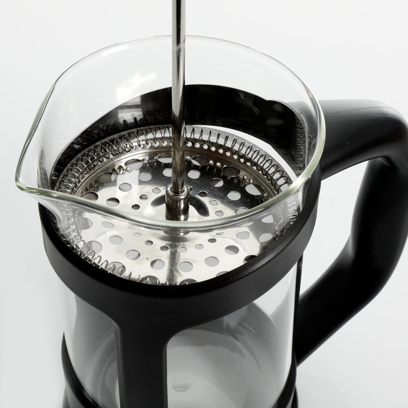 Mr. Coffee Brivio 28oz Glass Coffee Press w/ Scoop - Black - PP Handle & Knob - Gift Box