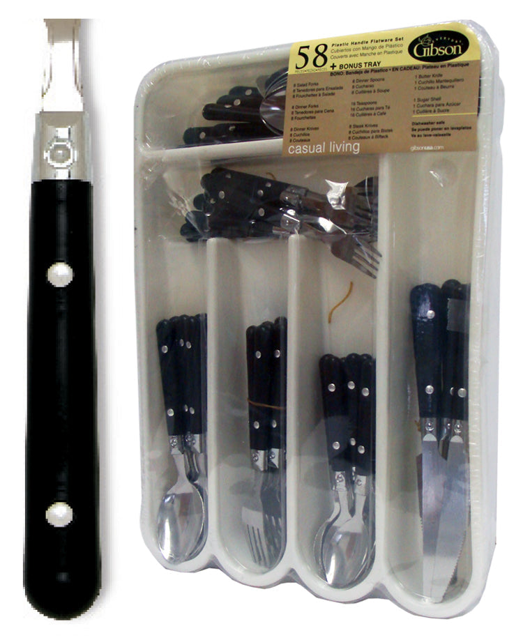 Gibson Everyday Casual Living 58pc Stainless Steel Flatware Set - PDQ