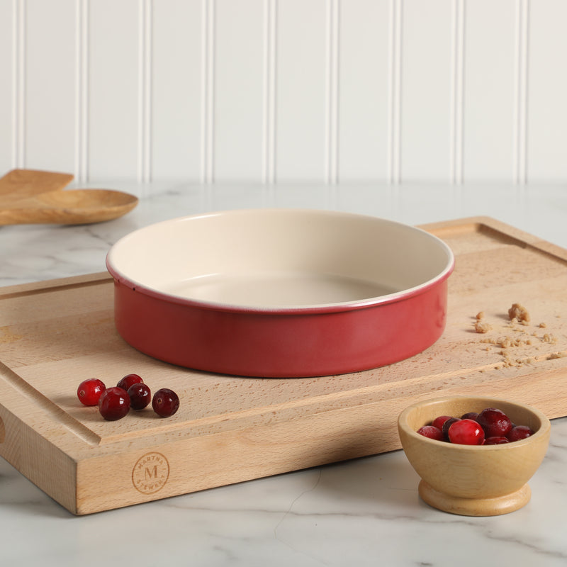 Martha Stewart Gallen  9" Non-Stick Carbon Steel Cake Pan - Color Sleeve (Holiday Packaging)
