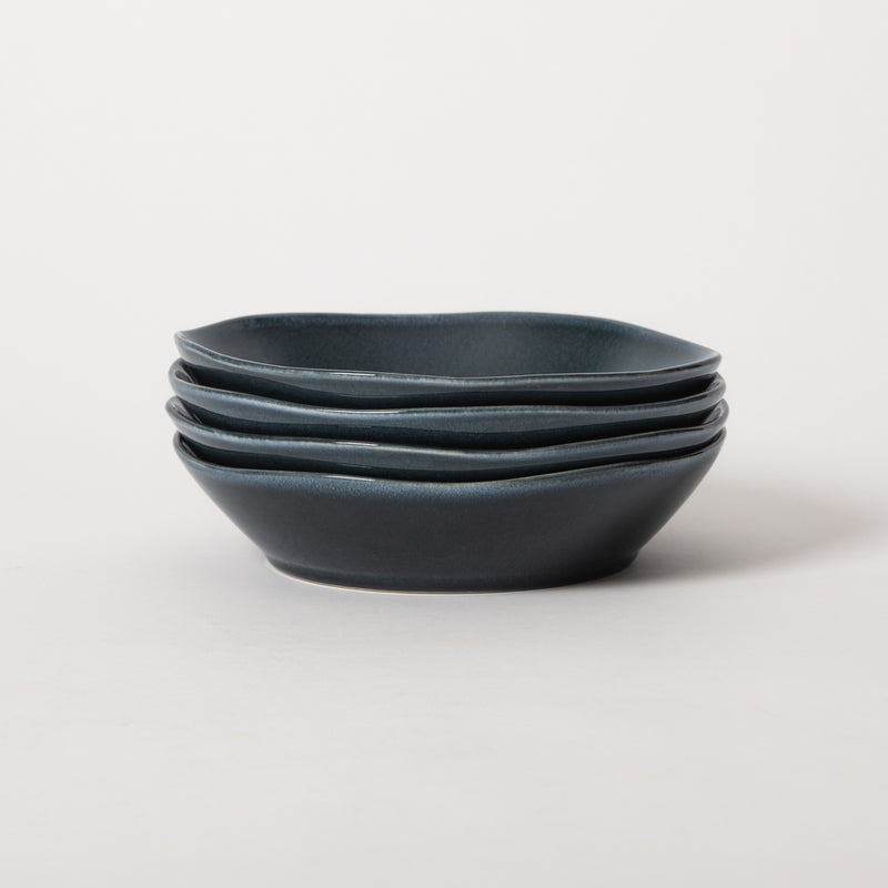 Bloomhouse Montecito Breeze 16pc Double Bowl Dinnerware Set - Reactive Glaze - Stoneware - Gift Box w/ Remailer