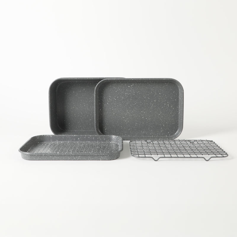 Oster Greystone 4pc Carbon Steel Toast Oven Bake Set - Gift Box